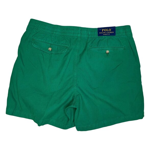 Polo Ralph Lauren Large Classic Fit 5" Prepster Elastic Waist Chino Shorts Green - Picture 2 of 9